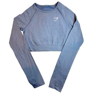 Gymshark Vital Seamless 2.0 Crop Top -S, Blue